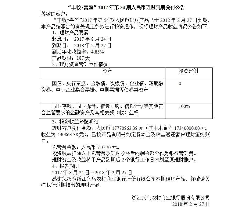 “丰收•喜盈”2017年第54期人民币理财到期兑付公告.jpg