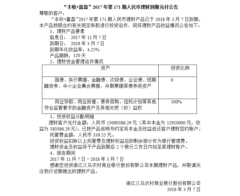 “丰收•富盈”2017年第171期人民币理财到期兑付公告.jpg