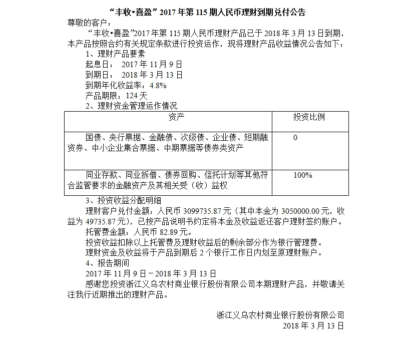 “丰收•喜盈”2017年第115期人民币理财到期兑付公告.jpg