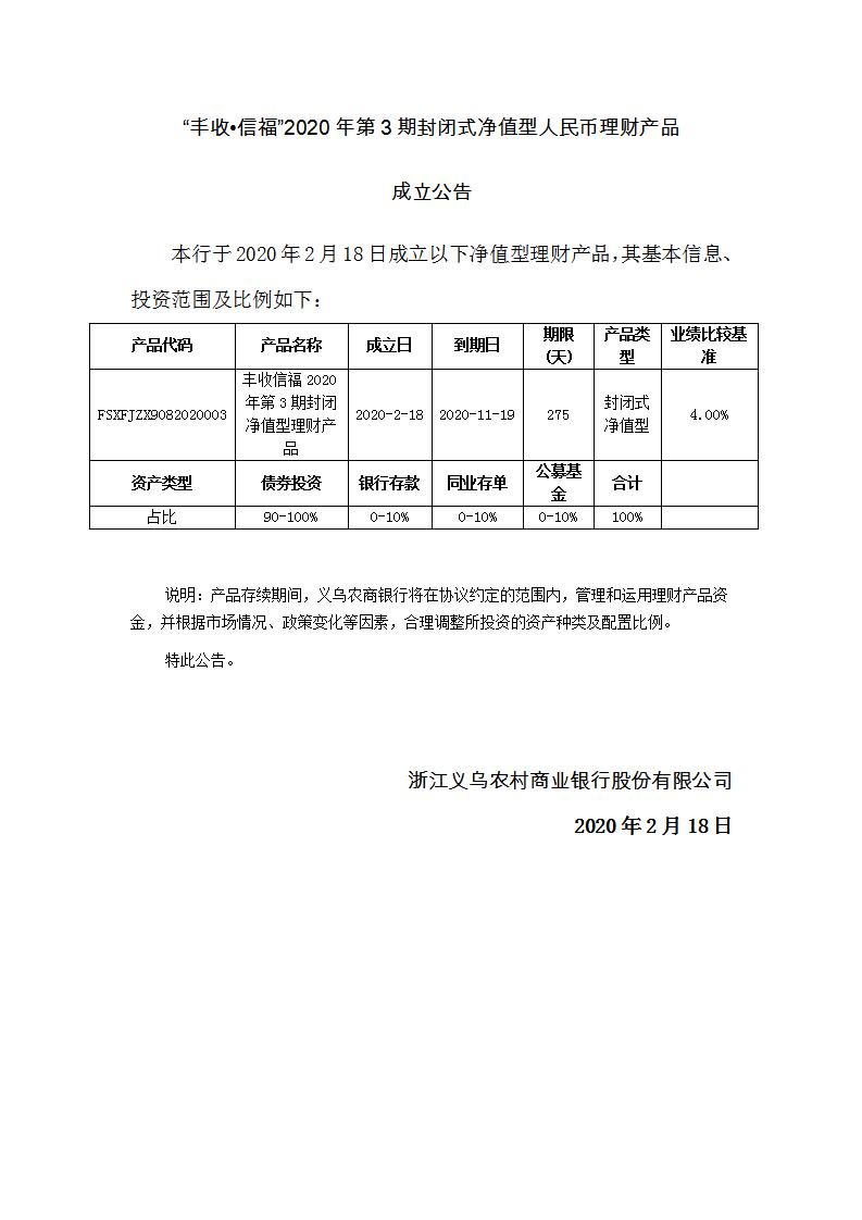 “丰收•信福”2020年第3期封闭式净值型理财产品成立公告_01.jpg