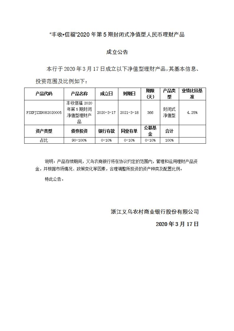 “丰收•信福”2020年第5期封闭式净值型理财产品成立公告_01.jpg